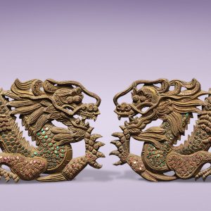 Asian Antique Wood Dragons