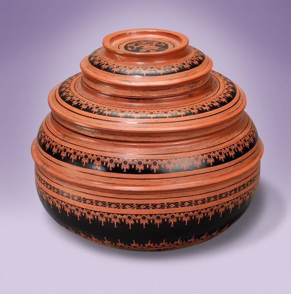 Asian Antiques Myanmar Vase Closed