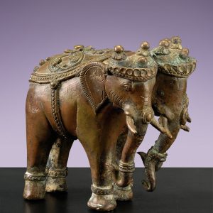 Three Crowned Headed Elephant Antique - Kayah, 18th Century