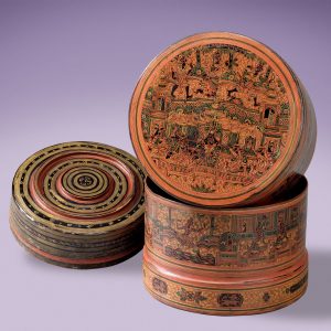 Asian Antiques Betel Box Open