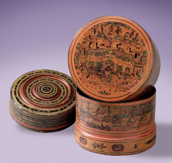 Asian Antiques Betel Box Open